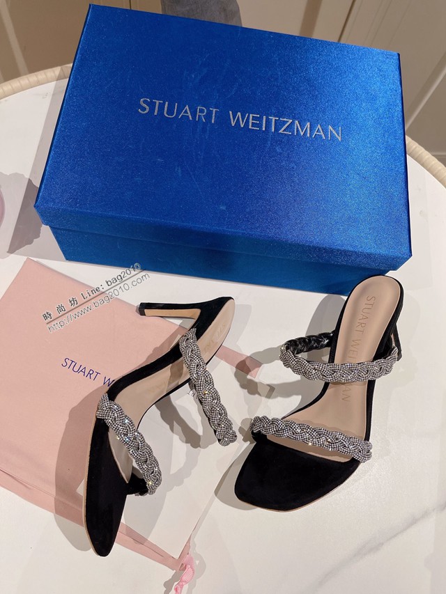 STUART WEITZMAN的經典款高跟涼鞋 2022最新鑽條編織涼鞋 dx3064